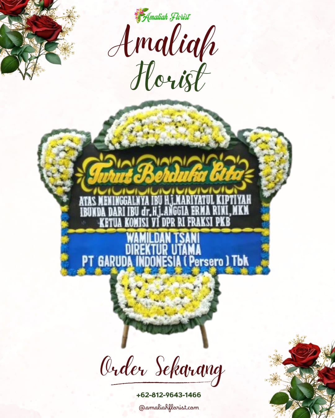 Papan Bunga Duka Sukodono